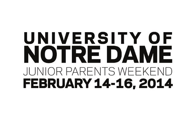 Dear Students and Parents of the Class of 2015, Welcome to the University of Notre Dame! The JPW Committee and I are delighted to have you join us in celebrating Junior Parents Weekend 2014.
