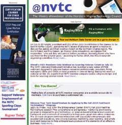 @nvtc enewsletter Get your name and message in front of an exclusive audience of technology business leaders with premium or standard advertisements in NVTC s member enewsletter.
