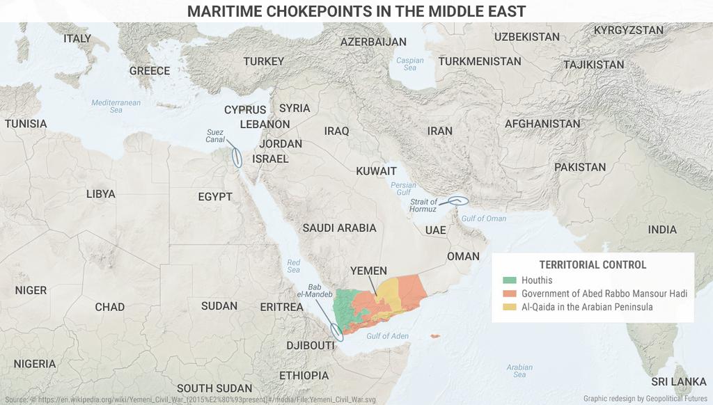 (click to enlarge) For the U.S., this is not about the Yemeni civil war. It is about making sure maritime shipping lanes are kept safe and open.