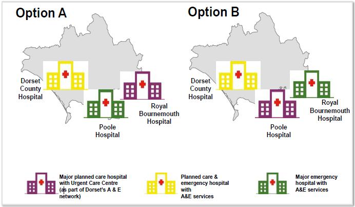 Improve the acute hospital estate in East Dorset which could include a new maternity unit and allow over 100 million investment in hospitals.