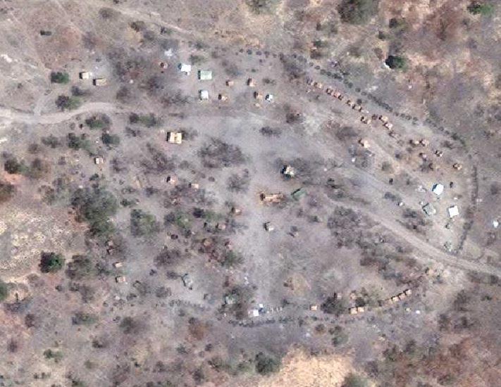 approximately 65 tents inside compound 9 March 2011 Fortified Encampment in Bongo
