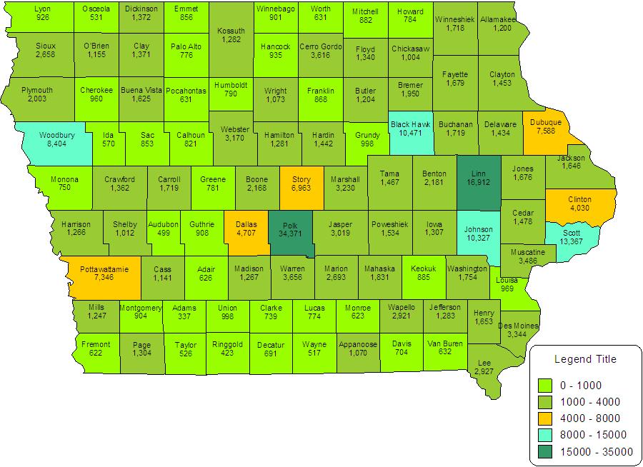 Number of Iowa Adults Expected to Access ANY Kind