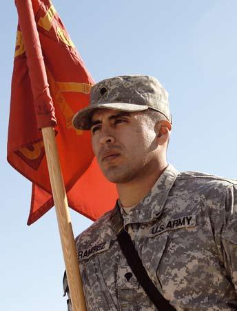 David Emerson The Texas Army National Guard s 3rd Battalion, 133rd Field Artillery Regiment color guard from El Paso, Texas received the Iraq campaign streamer at