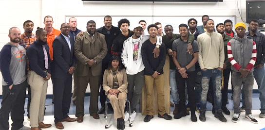 CCC&TI Minority Program Hosts Former Caldwell County Athletic Standouts for Workshop Caldwell Community College and Technical Institute s Minority Male Success Initiative recently hosted two former