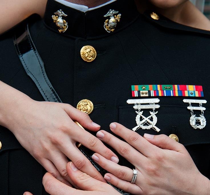 Marine and Family As of December 2016, 42% of Marines are married (42.5% of Enlisted Marines and 39.1% of Officers). 1 Percent Percent Change Since Rank Married December 2015 Pvt-LCpl 15.0% 0.