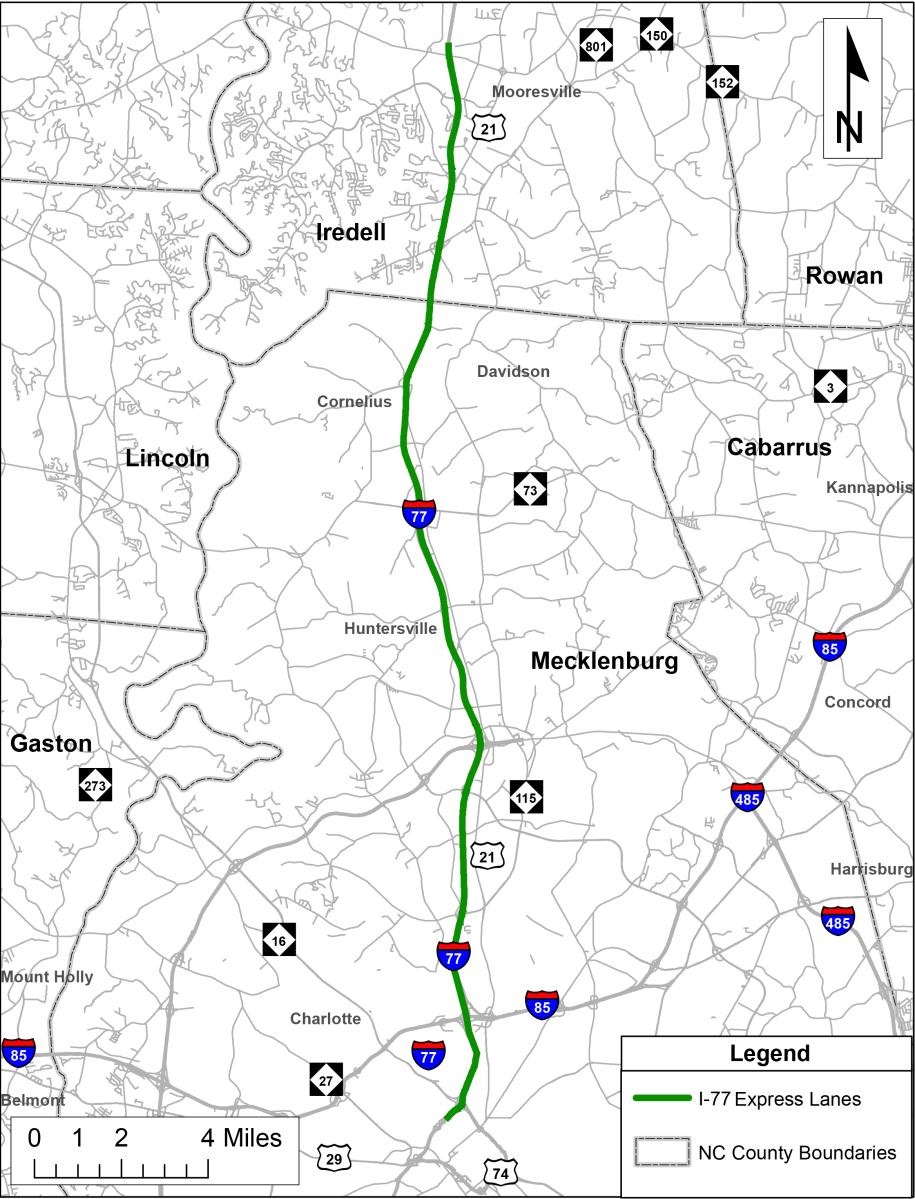 Projects Overview I-77 Express Lanes Project Data I-5405 26.0 mi new capacity & HOV conv.