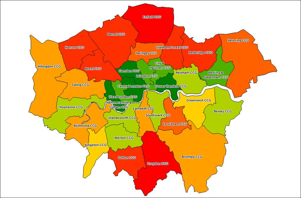 Number of residential homes in London Source: NHS London Purchased