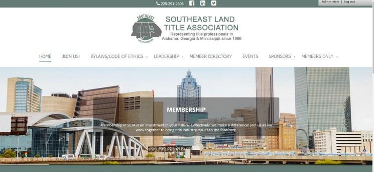 Page 5 SLTA S NEW WEBSITE As a part of our change of name and logo, SLTA recently updated the look of their website. The site includes cityscapes in Jackson, MS, Birmingham, AL and Atlanta, GA.