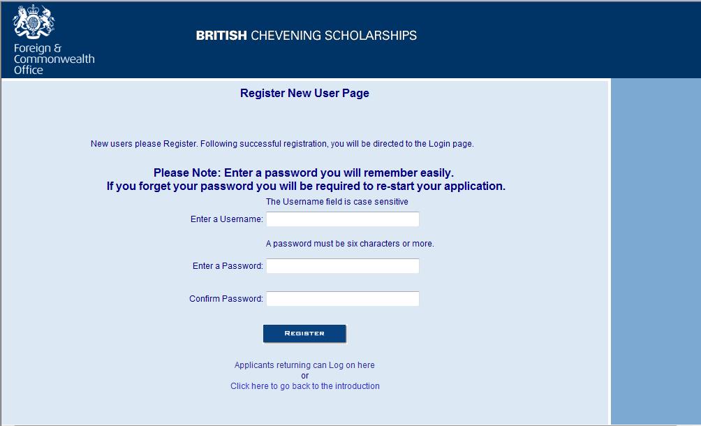 Appendix A Step by step user guide to submitting your application using the online echevening application form 1. Logging on You can access echevening using the following link: https://www.chevening.fco.