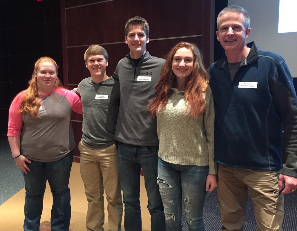 Page 4 BERLIN HIGH SCHOOL Science Department Four students, Andrea Briese, Chris Werch, Owen Reich, and Emma Dakoske, accompanied Mr. Reich to the annual Marshfield Clinic Science Conference.