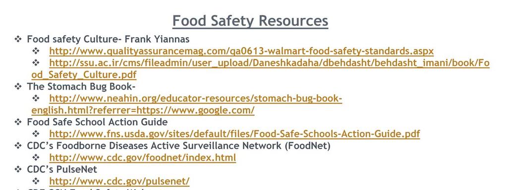 Food safety Culture- Frank Yiannas http://www.qualityassurancemag.com/qa0613-walmart-food-safety-standards.aspx http://ssu.ac.