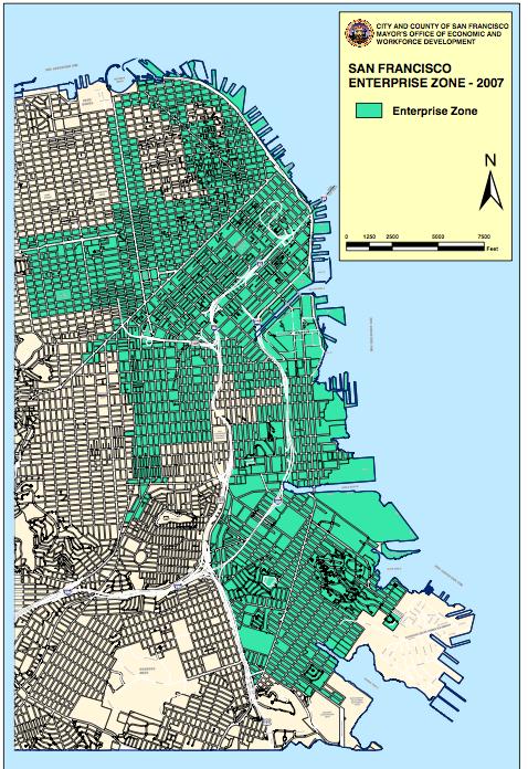 1) Maps a) San Francisco Enterprise Zone b)