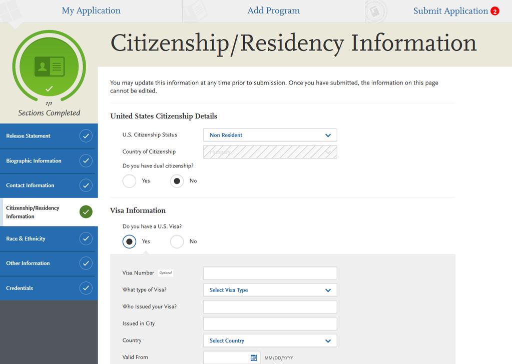15. Please complete the fields with your residency information PLEASE NOTE: U.S. Citizen Status section: Please select the option that is suitable for you o U.S. Citizen You are currently a citizen of the United States o Permanent U.