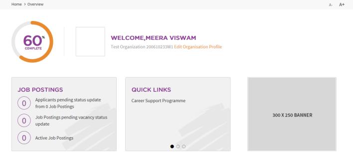 4. Click on a link in the Quick Links section. Example: Career Support Programme. 5.