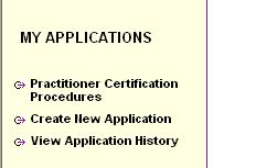View Application History To view any of your applications click on the hyperlink View
