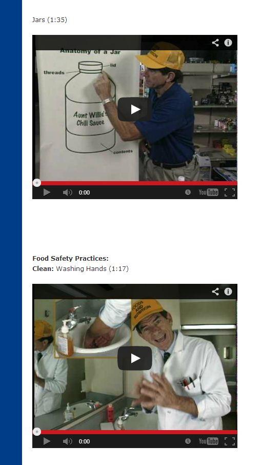Education : Online Materials Video Library Entertaining videos by Ken McKan The Food Safety Man