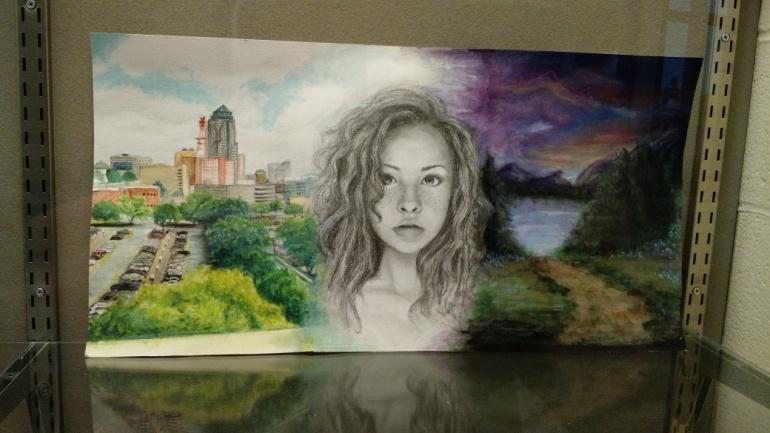 Alondra Hernandez Competes in the Congressional Art Competition As of late April, sophomore Alondra Hernandez had entered an original piece of artwork to be judged for the Congressional Art