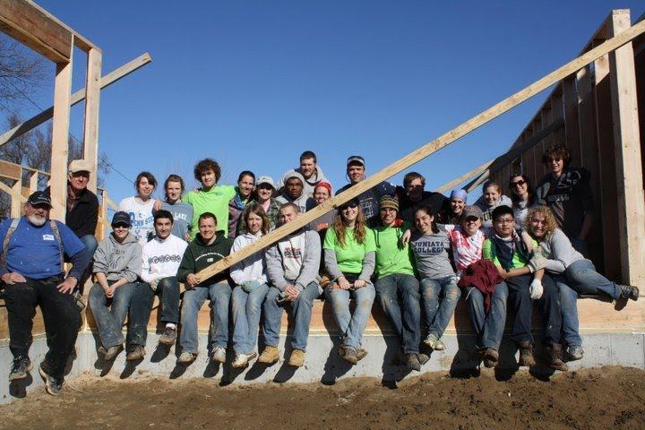 The Habitat for Humanity Club helps build decent