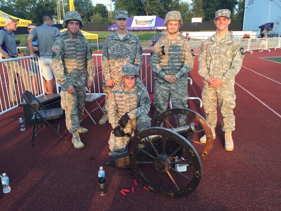 SEP 1 A new year means a mostly new cannon crew and home football games mean ROTC comes out