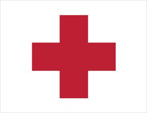 7 7. Convention of Geneva flag The flag is a white rectangular flag with a red cross with straight arms of equal length centered thereon (see fig 7 10). a. Flag sizes are as follows: (1) 6-foot hoist by 9-foot fly: One authorized for each general hospital and each convalescent center.