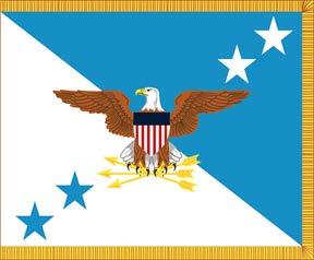 3 12. Presidentially Appointed Senate Approved Specified Officials The design of this flag is the same as that of the Assistant Secretaries of Defense, except the four stars and fringe are old glory