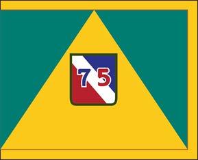 5 18. Maneuver area command The flag is teal blue with a yellow triangle pointed up from the base.
