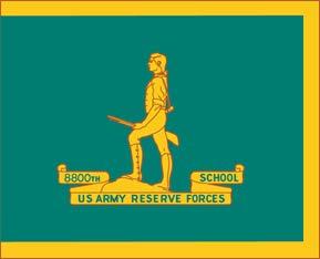 5 41. Numbered troop commands The flag is dark blue with a 10-inch yellow vertical center stripe.