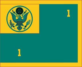 b. On the battalion flag, the brigade number is in the upper fly end of the flag and the battalion number is centered below the canton in the same color as the canton (see fig 5 41).