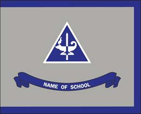 d. National Defense Cadet Corps. The flag is silver gray with ultramarine blue fringe.