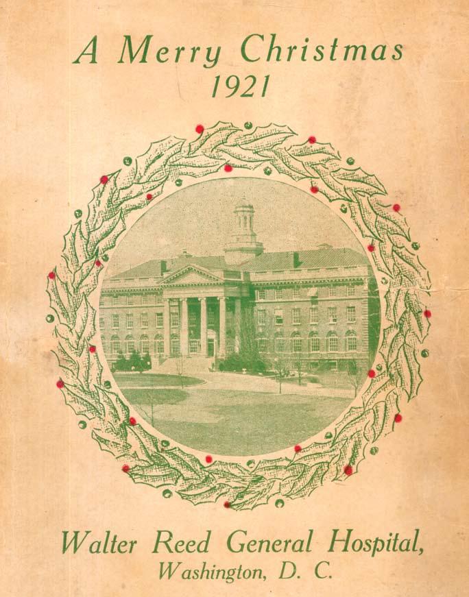 Front of the Christmas Menu from the 1921 Christmas Dinner.