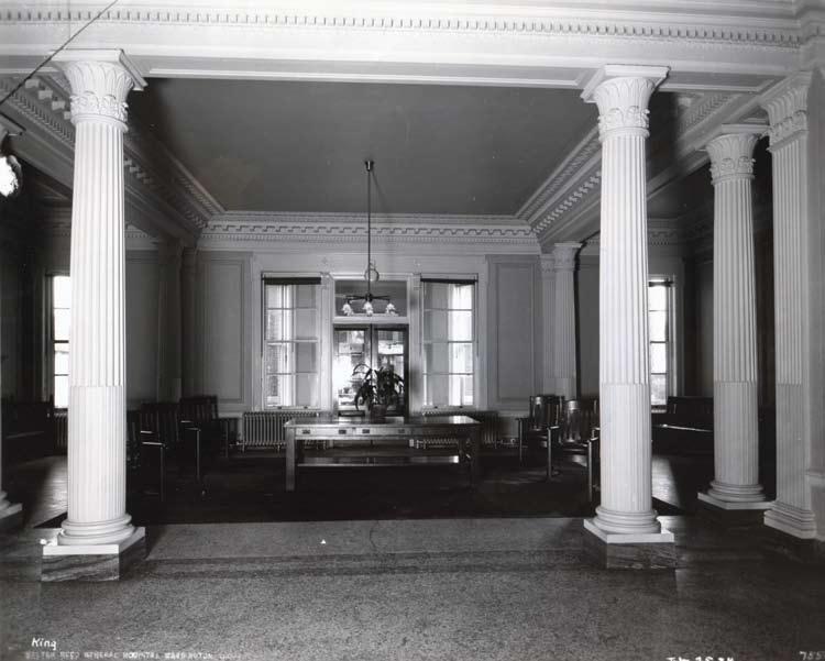 42 Inside the main entrance to the main hospital (Building 1), July 25, 1924.