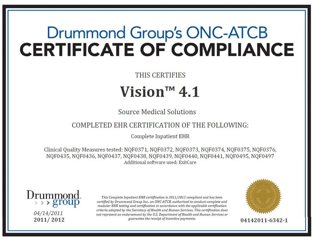 Certification Process Vision 4.