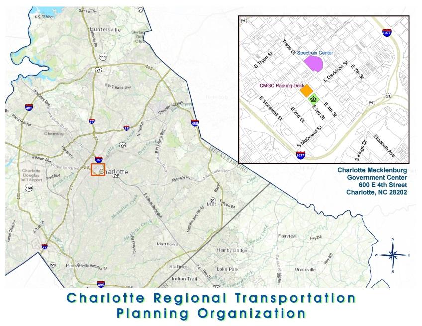 The Charlotte Regional Transportation Planning Organization coordinates transportation planning initiatives in Iredell, Mecklenburg, and the urbanized portion of Union Counties.