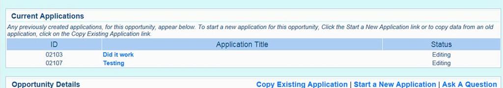 previous application. Make sure to review and double check that all information has been updated before you submit.