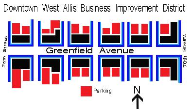 Downtown West Allis Business Improvement District Boundaries The geographic boundaries of the Downtown West Allis Business Improvement District (DWA-BID) are West Greenfield Avenue between 70 th and