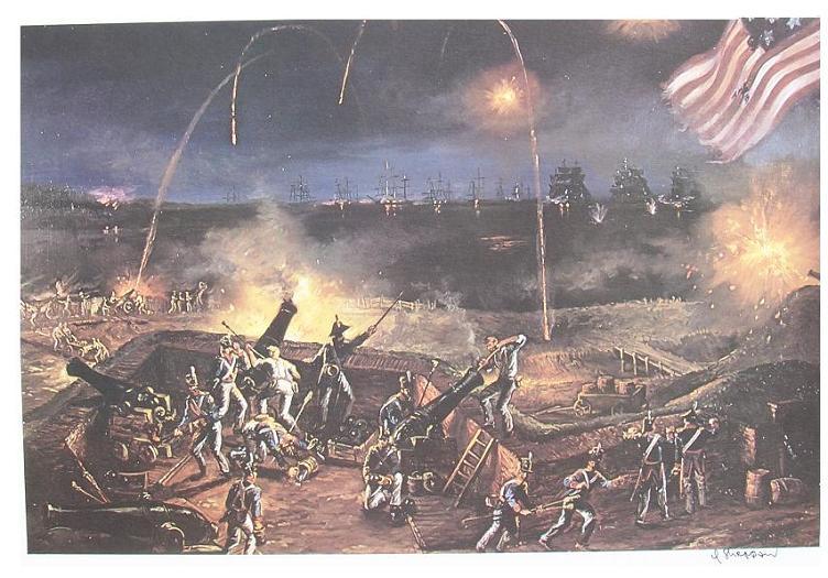 7 Bombardment of Fort McHenry The American victory at Fort McHenry was the second blow to the three-pronged British plan; although Washington had been burned the port of Baltimore was deemed more