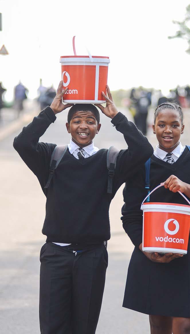 During July, Vodacom employees are encouraged to join in community activities during company time, with tools and equipment provided by the Foundation.