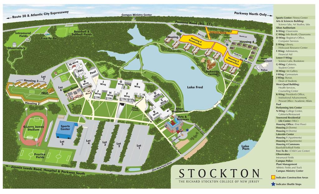 For up-to-the-minute activity information, visit http://www.stockton.edu and click on the Campus Calendars link.