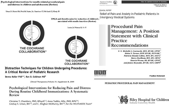 Evidence for Management of Procedural Pain 9/16/2015 7 Procedural Pain: Understanding the data Telephone follow-up with parents who rated Would not recommend and low pain score in 2005 and