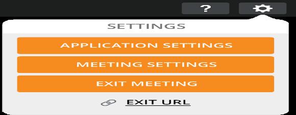 HOST A MEETING LEAVE OR END THE MEETING When you complete your meeting, tap the gear button to open the Settings menu, and then tap EXIT MEETING.