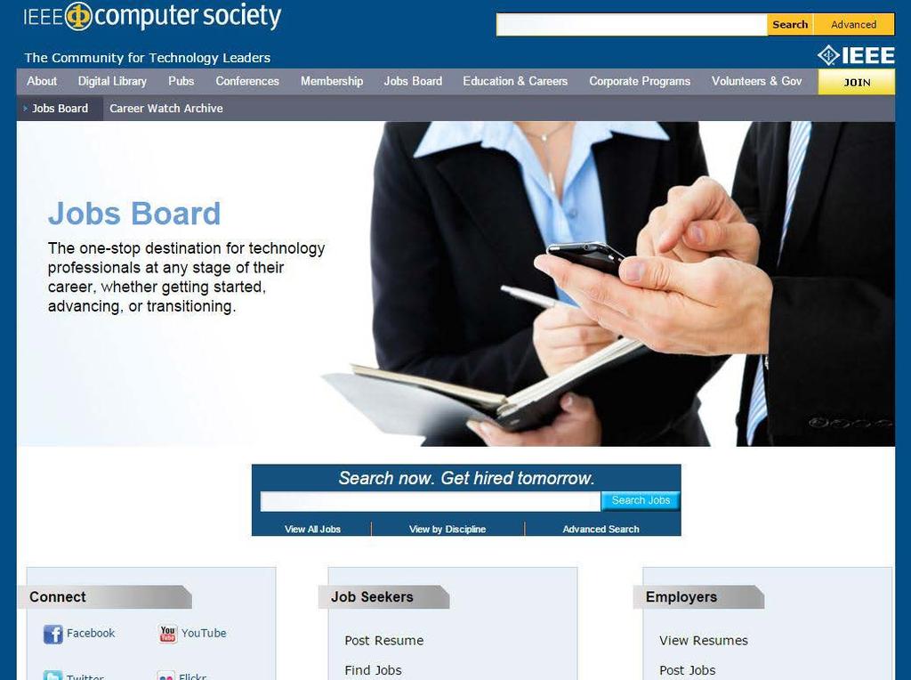 THE COMPUTER SOCIETY JOBS BOARD WWW.COMPUTER.ORG/JOBS JOB POSTING PACKAGES* # of Postings Rate % Savings 1x 420.