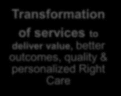 to deliver value, better outcomes, quality & personalized Right Care