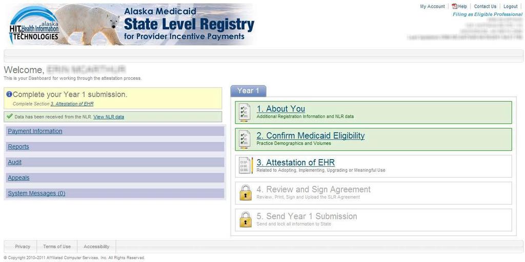 the Medicaid EHR Incentive Program eligible professionals and eligible hospitals have the option to attest to Adopt, Implement or Upgrade to a certified EHR Technology or to meaningful use.