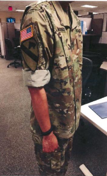 Upon approval from the First Sergeant and only during field training exercises, the sleeves may be down and cu