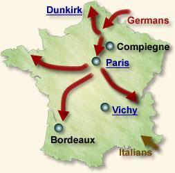 The Fall of France The Germans invaded France in 1940 Months later all of France had fallen to the Nazis Charles de Gualle