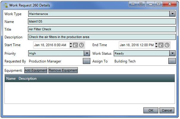 Figure 24 - Work Request Documents To delete a document, just select the file and click the Delete button.