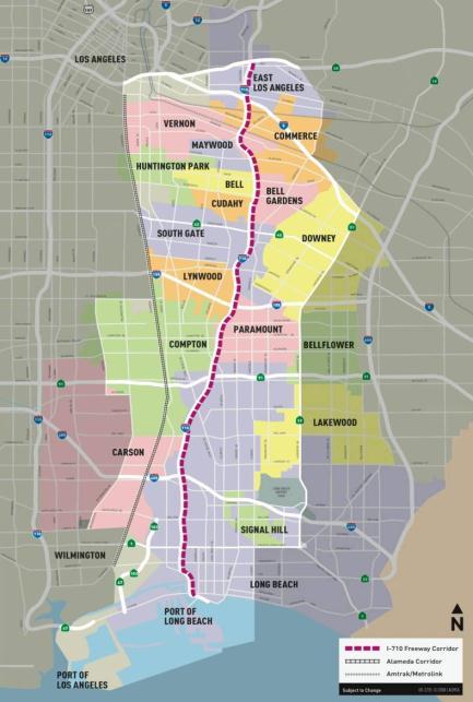 I-710 South Freight Corridor Improvement of 18+ miles of freeway: Four-lane exclusive tolled truck corridor, procured initially as a public-private partnership (availability