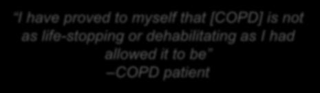for the better COPD patient Qualitative interviews with 12