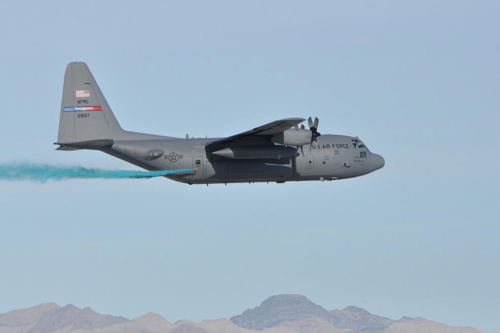 910th Airlift Wing OH AERIAL SPRAY Modified C-130H2 aircraft