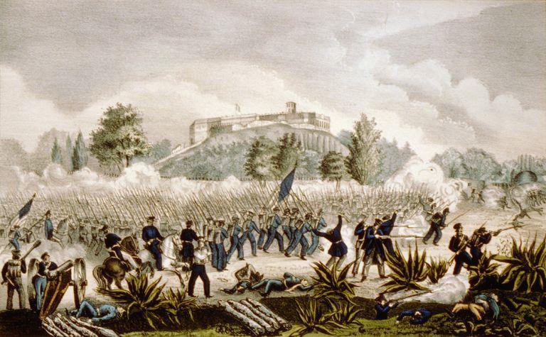 The Mexican-American War The Battle of Chapultepec As the assault began, they were met with a hail of cannon and
